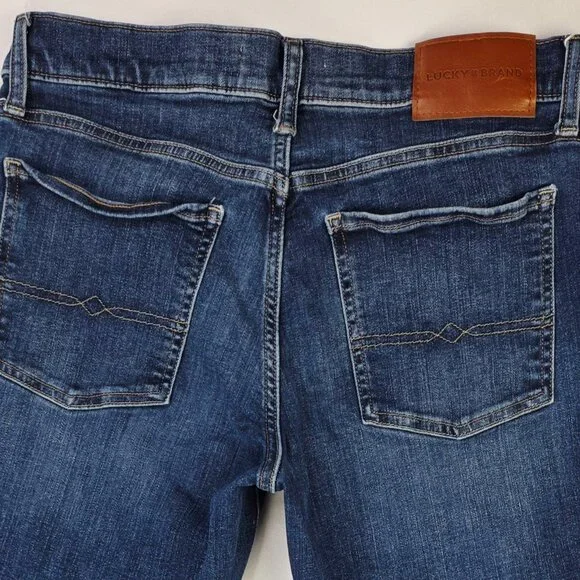 Lucky Brand Sweet Mid Rise Straight 29X32 Womens Size 8/29 Blue Denim Logo Jeans - Picture 13 of 14